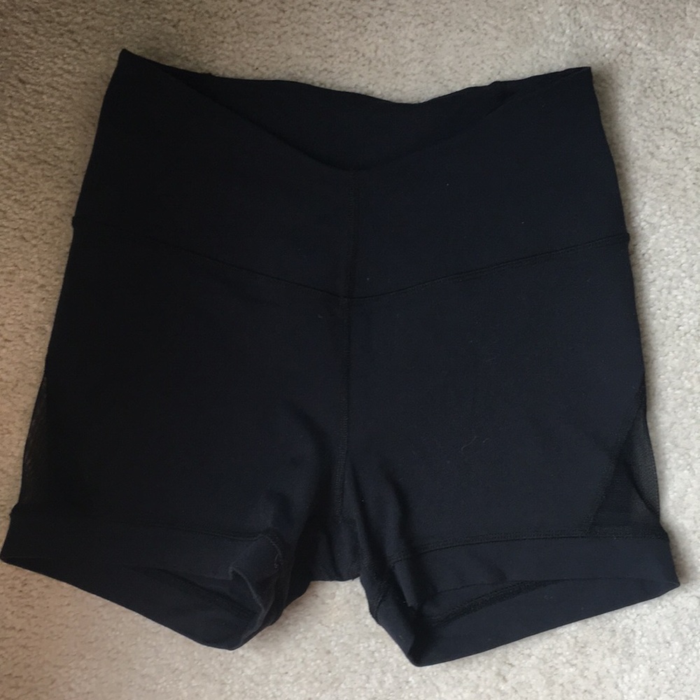 Karma athletics high waist mesh panel shorts